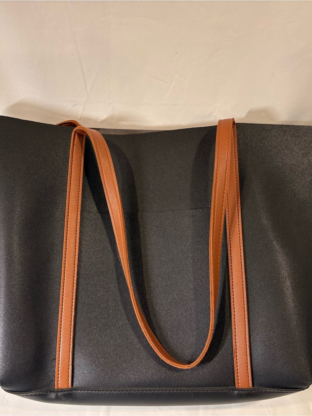 Lionel Vegan Leather Classic Black Tote Bag